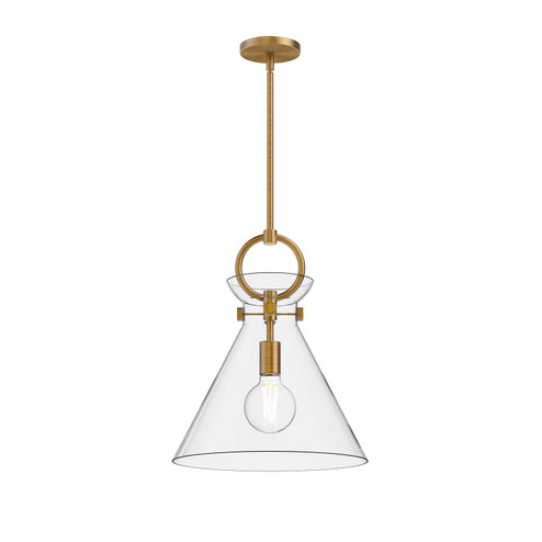 Emerson One Light Pendant in Aged Gold/Clear (452|PD412514AGCL)