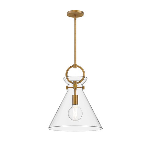 Emerson One Light Pendant in Aged Gold/Clear (452|PD412514AGCL)
