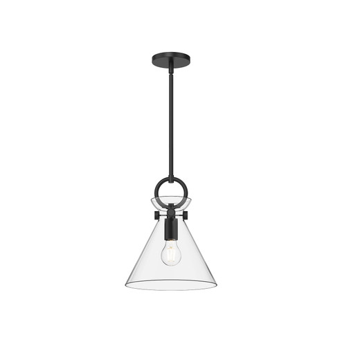 Emerson One Light Pendant in Matte Black/Clear Glass (452|PD412511MBCL)