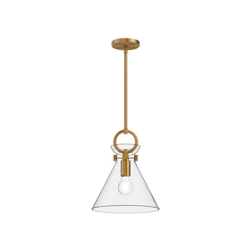 Emerson One Light Pendant in Aged Gold/Clear (452|PD412511AGCL)
