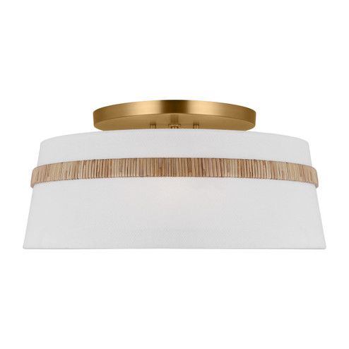 Cordtlandt Three Light Semi-Flush Mount in rattan (454|AF1153RTN)