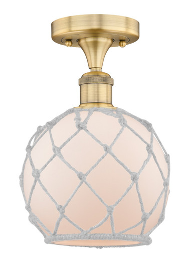 Edison One Light Semi-Flush Mount in Brushed Brass (405|616-1F-BB-G121-8RW)