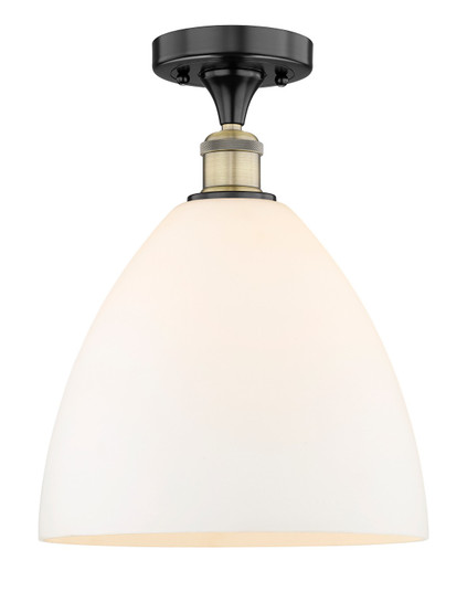 Edison One Light Semi-Flush Mount in Black Antique Brass (405|616-1F-BAB-GBD-121)