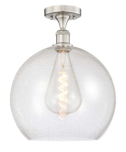 Edison One Light Semi-Flush Mount in Antique Brass (405|616-1F-AB-G1215-14)