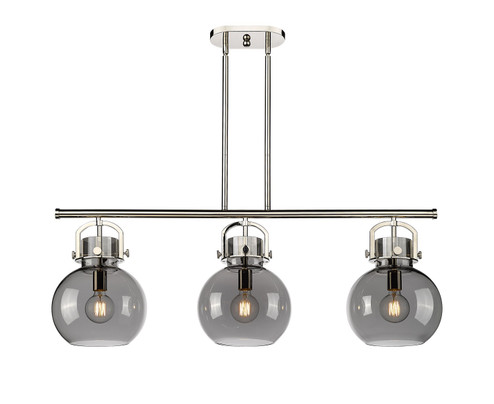 Downtown Urban Three Light Island Pendant in Polished Nickel (405|410-3I-PN-G410-10SM)