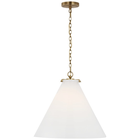 Katie Conical LED Pendant in Hand-Rubbed Antique Brass (268|TOB 5227HAB/G6-WG)