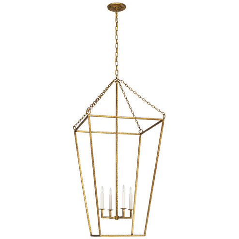 Malloy LED Lantern in Gilded Iron (268|MF 5104GI)