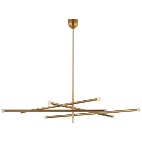 Rousseau LED Chandelier in Antique-Burnished Brass (268|KW 5595AB-ECG)