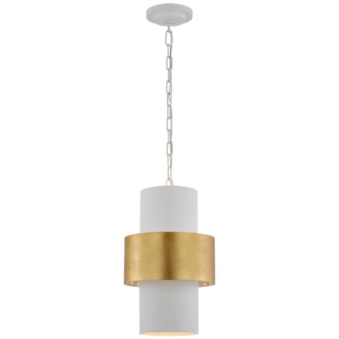 Chalmette LED Pendant in Plaster White and Gild (268|JN 5330PW/G)