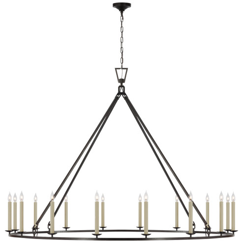 Darlana Ring LED Chandelier in Aged Iron (268|CHC 5276AI)