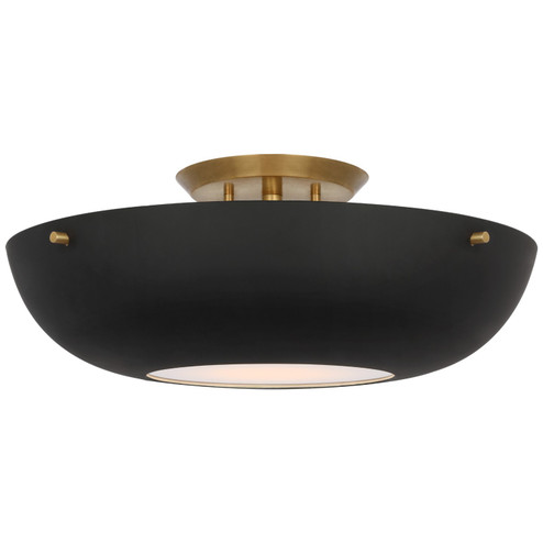 Valencia LED Flush Mount in Hand-Rubbed Antique Brass (268|ARN 4520HAB-BLK)