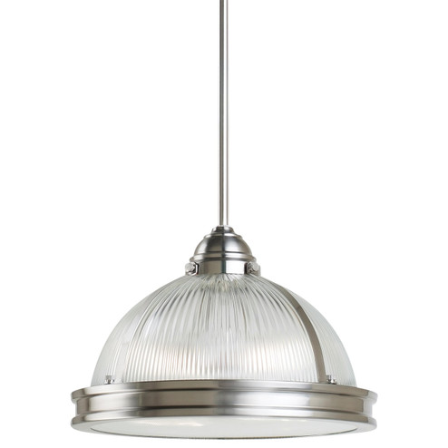 Pratt Street Prismatic Two Light Pendant in Brushed Nickel (1|65061EN3-962)
