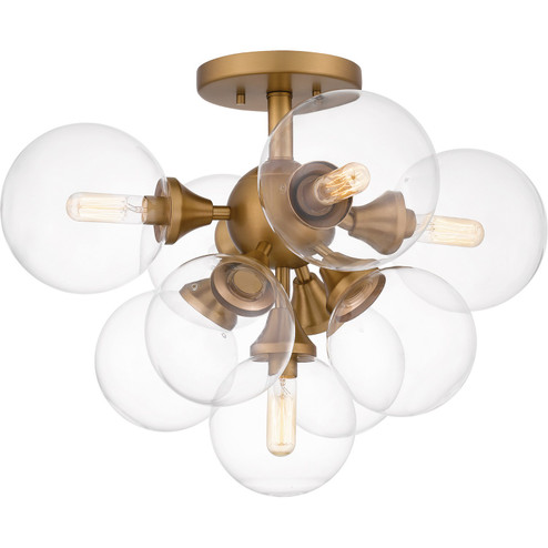 Glinda Five Light Semi Flush Mount in Brushed Weathered Brass (10|GLI1720BWS)