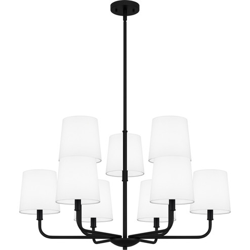 Gallagher Nine Light Chandelier in Matte Black (10|GGR5032MBK)