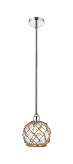 Edison One Light Mini Pendant in Polished Nickel (405|616-1S-PN-G122-8RB)