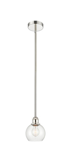 Edison One Light Mini Pendant in Polished Nickel (405|616-1S-PN-G122-6)