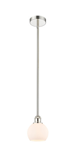 Edison One Light Mini Pendant in Polished Nickel (405|616-1S-PN-G121-6)