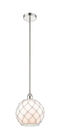 Edison One Light Mini Pendant in Polished Nickel (405|616-1S-PN-G121-10RW)