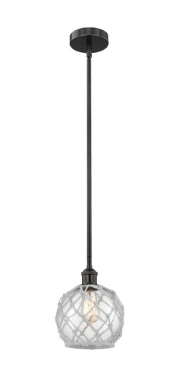 Edison One Light Mini Pendant in Matte Black (405|616-1S-BK-G122-8RW)