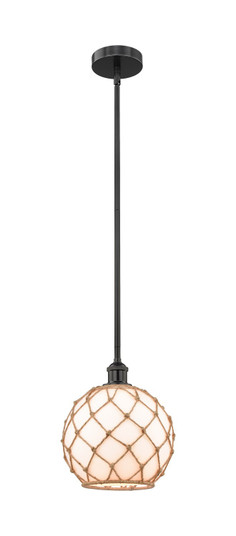 Edison One Light Mini Pendant in Matte Black (405|616-1S-BK-G121-10RB)