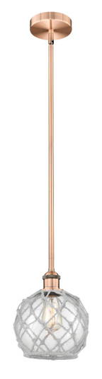 Edison One Light Mini Pendant in Antique Copper (405|616-1S-AC-G122-8RW)