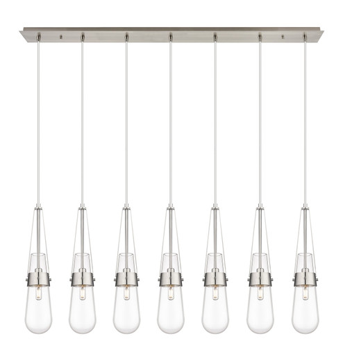 Downtown Urban Seven Light Linear Pendant in Brushed Satin Nickel (405|127-452-1P-SN-G452-4CL)