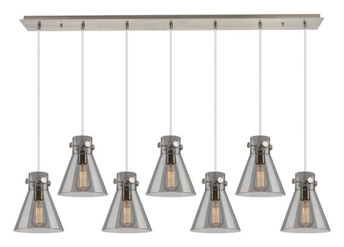 Downtown Urban Six Light Linear Pendant in Brushed Satin Nickel (405|127-410-1PS-SN-G411-8SM)