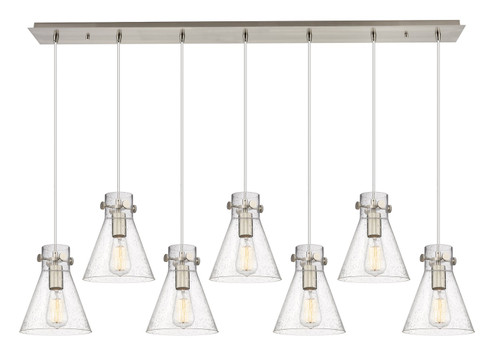 Downtown Urban Seven Light Linear Pendant in Brushed Satin Nickel (405|127-410-1PS-SN-G411-8SDY)