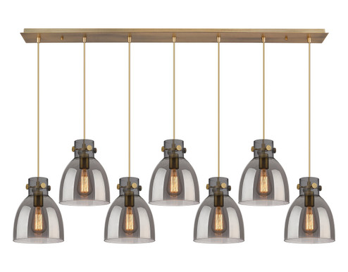 Downtown Urban Seven Light Linear Pendant in Brushed Brass (405|127-410-1PS-BB-G412-8SM)