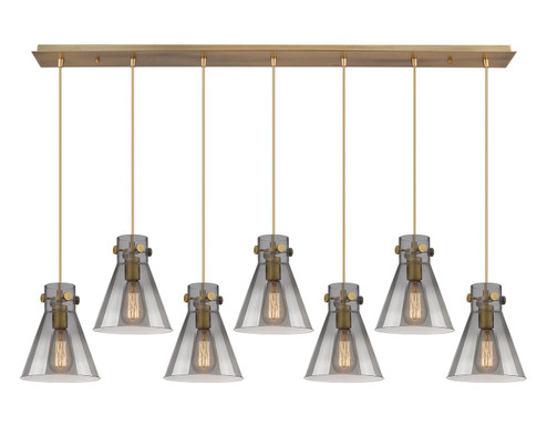 Downtown Urban Four Light Linear Pendant in Brushed Brass (405|127-410-1PS-BB-G411-8SM)