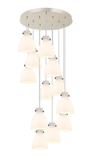 Downtown Urban 12 Light Pendant in Polished Nickel (405|126-410-1PS-PN-G412-8WH)