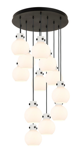 Newton 12 Light Pendant in Matte Black (405|126-410-1PS-BK-G410-8WH)