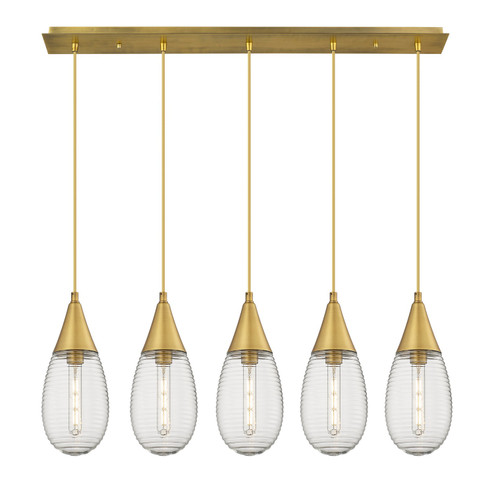 Downtown Urban LED Linear Pendant in Brushed Brass (405|125-450-1P-BB-G450-6SCL)