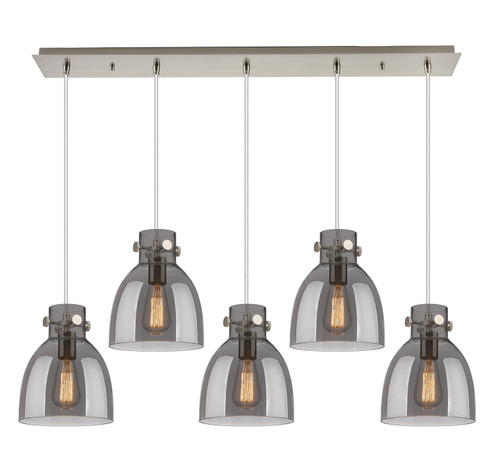 Downtown Urban Five Light Linear Pendant in Brushed Satin Nickel (405|125-410-1PS-SN-G412-8SM)