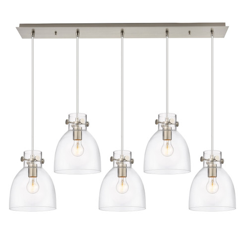 Downtown Urban Two Light Linear Pendant in Brushed Satin Nickel (405|125-410-1PS-SN-G412-8CL)