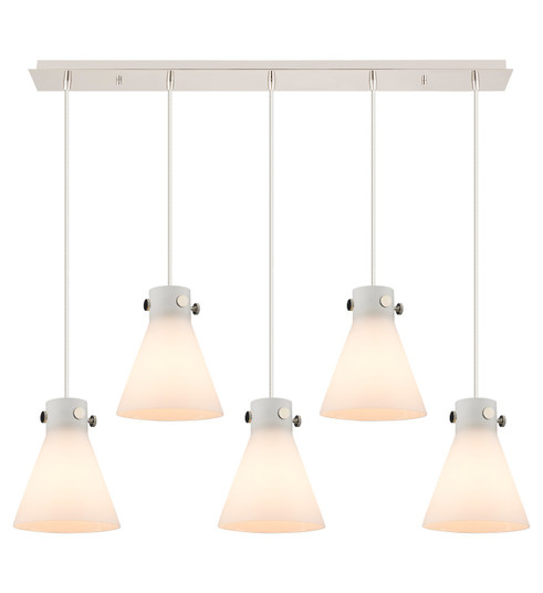 Downtown Urban One Light Linear Pendant in Polished Nickel (405|125-410-1PS-PN-G411-8WH)