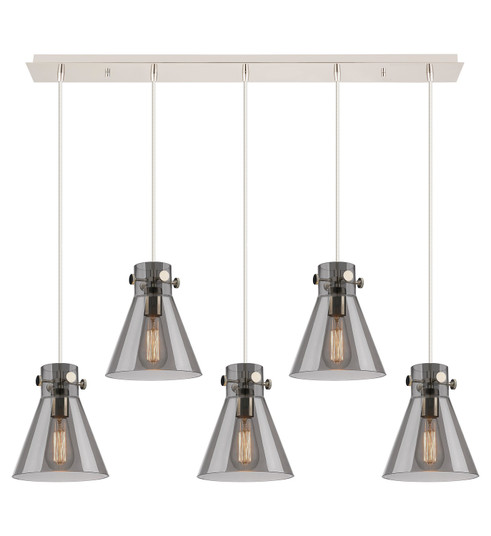 Downtown Urban Eight Light Linear Pendant in Polished Nickel (405|125-410-1PS-PN-G411-8SM)