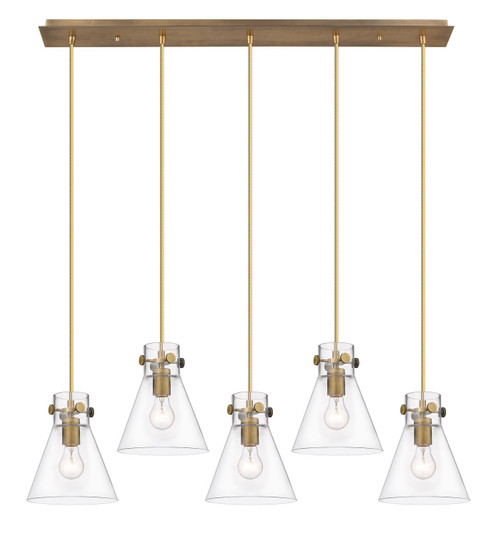 Downtown Urban Eight Light Linear Pendant in Brushed Brass (405|125-410-1PS-BB-G411-8CL)