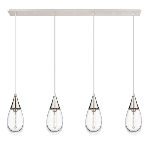 Downtown Urban LED Linear Pendant in Polished Nickel (405|124-450-1P-PN-G450-6CL)