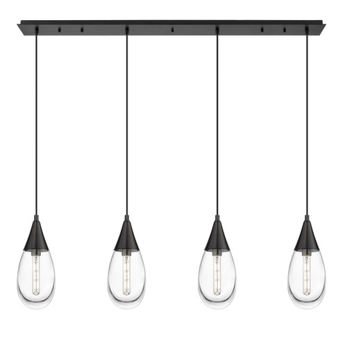 Downtown Urban LED Linear Pendant in Matte Black (405|124-450-1P-BK-G450-6CL)