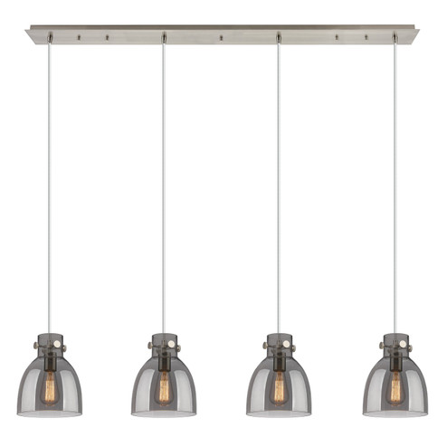 Downtown Urban Four Light Linear Pendant in Brushed Satin Nickel (405|124-410-1PS-SN-G412-8SM)
