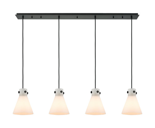 Downtown Urban Eight Light Linear Pendant in Matte Black (405|124-410-1PS-BK-G411-8WH)