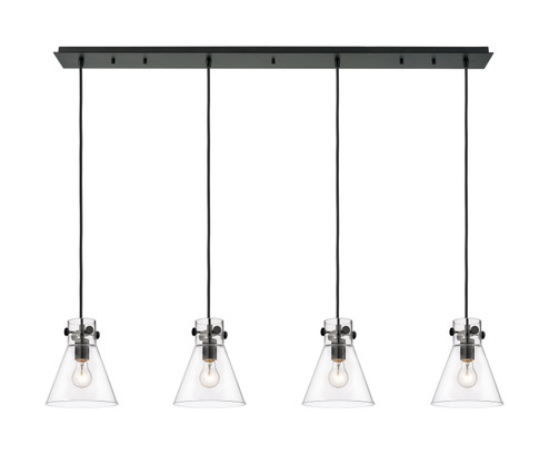 Downtown Urban Nine Light Linear Pendant in Matte Black (405|124-410-1PS-BK-G411-8CL)