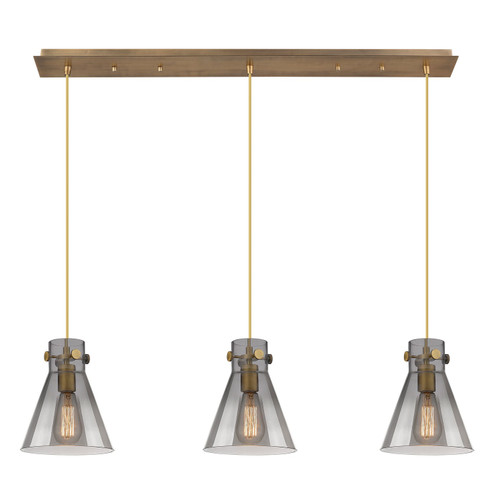 Downtown Urban Two Light Linear Pendant in Brushed Brass (405|123-410-1PS-BB-G411-8SM)