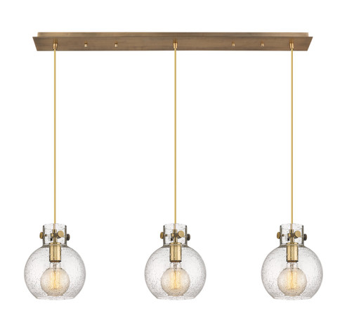 Newton Six Light Linear Pendant in Brushed Brass (405|123-410-1PS-BB-G410-8SDY)