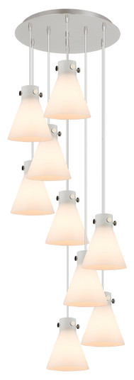 Downtown Urban Nine Light Pendant in Polished Nickel (405|119-410-1PS-PN-G411-8WH)