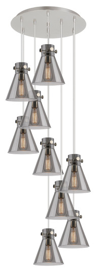 Downtown Urban Three Light Pendant in Polished Nickel (405|119-410-1PS-PN-G411-8SM)
