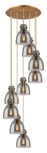 Downtown Urban Nine Light Pendant in Brushed Brass (405|119-410-1PS-BB-G412-8SM)