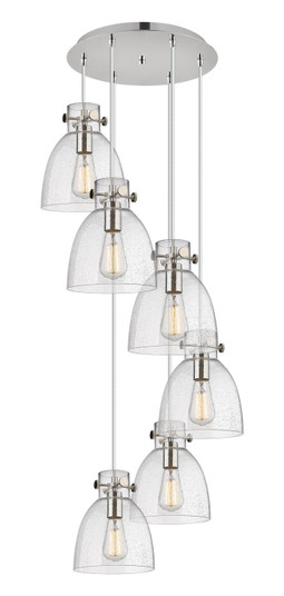 Downtown Urban Six Light Pendant in Polished Nickel (405|116-410-1PS-PN-G412-8SDY)