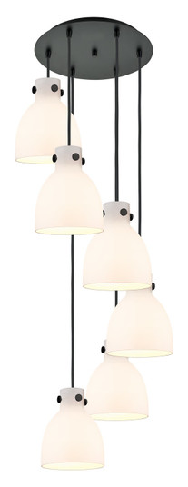 Downtown Urban Five Light Pendant in Matte Black (405|116-410-1PS-BK-G412-8WH)